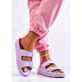 PS1 Papuci de cauciuc pe platforma Purple Westie violet 3