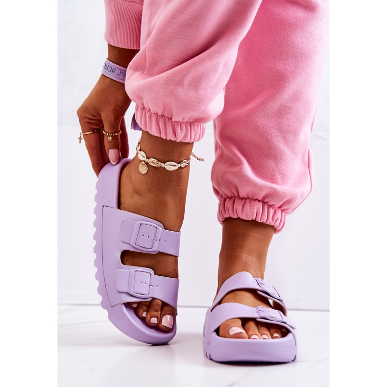 PS1 Papuci de cauciuc pe platforma Purple Westie violet 2