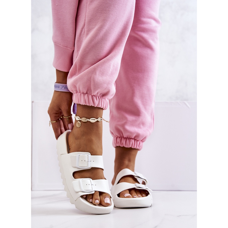 PS1 Papuci de cauciuc pe platforma Westie White alb 1