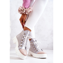 PK1 Cizme Silver Letty din piele bej argint 2