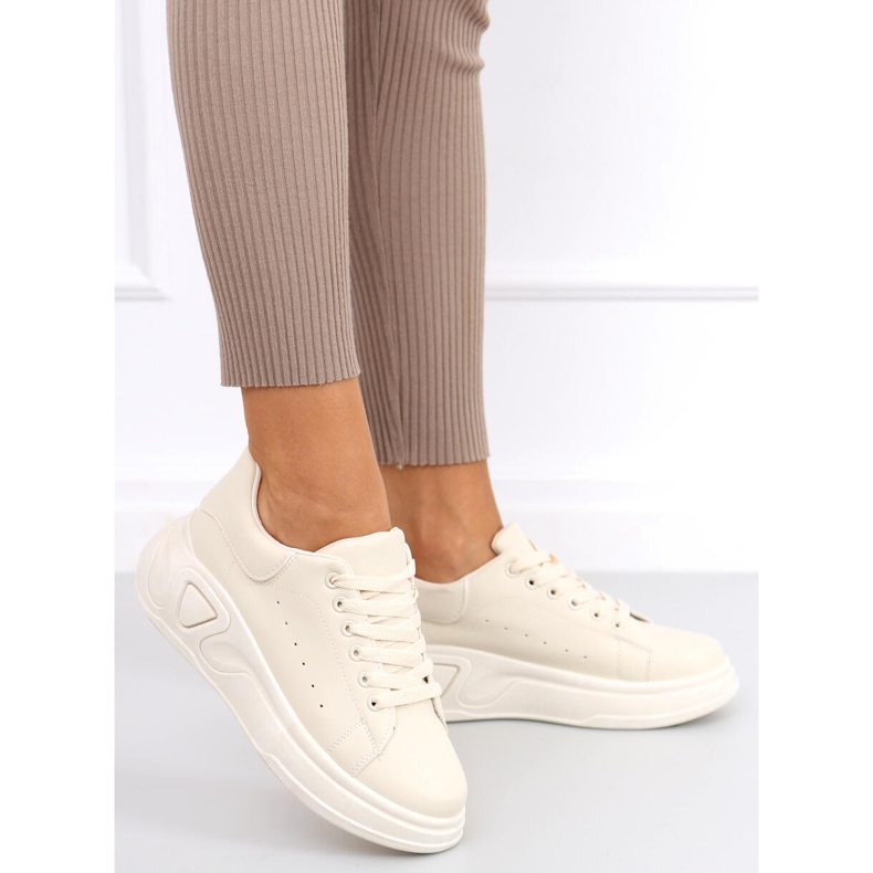 Pantofi cu talpa inalta Nebu Beige bej 1