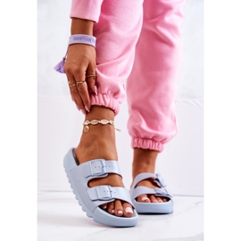 PS1 Papuci de cauciuc pe platforma Blue Westie albastru 2
