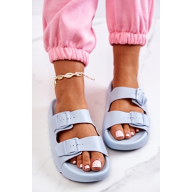 PS1 Papuci de cauciuc pe platforma Blue Westie albastru 5