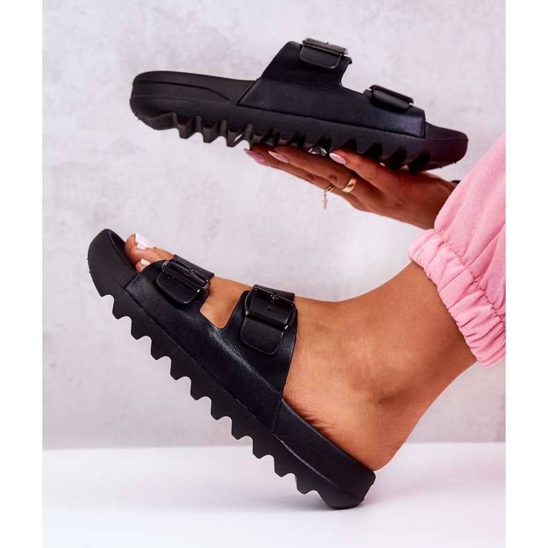 PS1 Papuci de cauciuc pe platforma Westie neagră negru 1