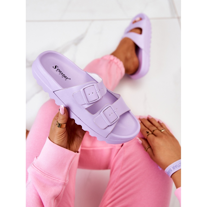 PS1 Papuci de cauciuc pe platforma Purple Westie violet 1