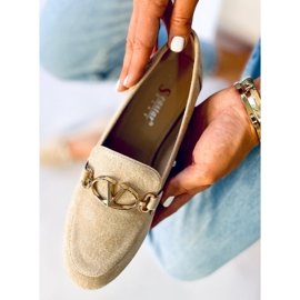 Mocasini de dama Freda Beige bej 2