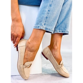 Mocasini de dama Freda Beige bej 1
