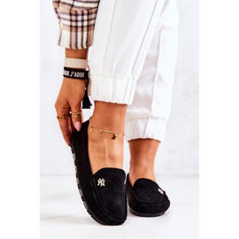 PS1 Mocasini de damă din piele neagră Madelyn negru 2