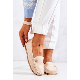 PS1 Mocasini din piele de căprioară Bej Madelyn 1