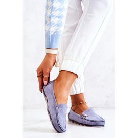 PS1 Mocasini de piele intoarsa de dama albastri Madelyn albastru 1