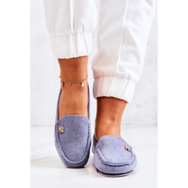 PS1 Mocasini de piele intoarsa de dama albastri Madelyn albastru 4