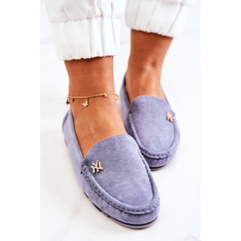 PS1 Mocasini de piele intoarsa de dama albastri Madelyn albastru 6
