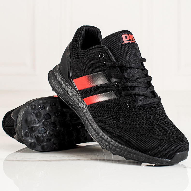 DK Pantofi sport barbati cu bretele negru roșu 1 DK Pantofi sport barbati cu bretele negru roșu 1