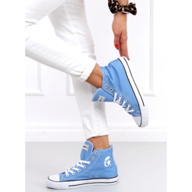 Adidași Inga L.BLUE până la glezne albastru 2