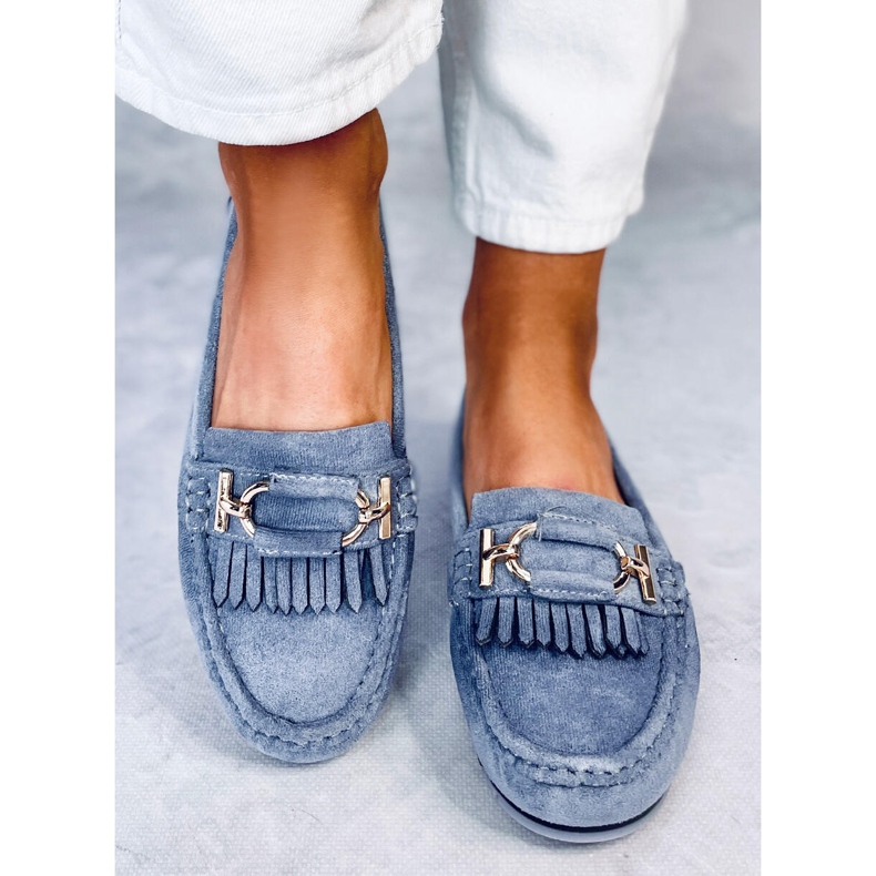 Mocasini de dama Leif Blue albastru 1