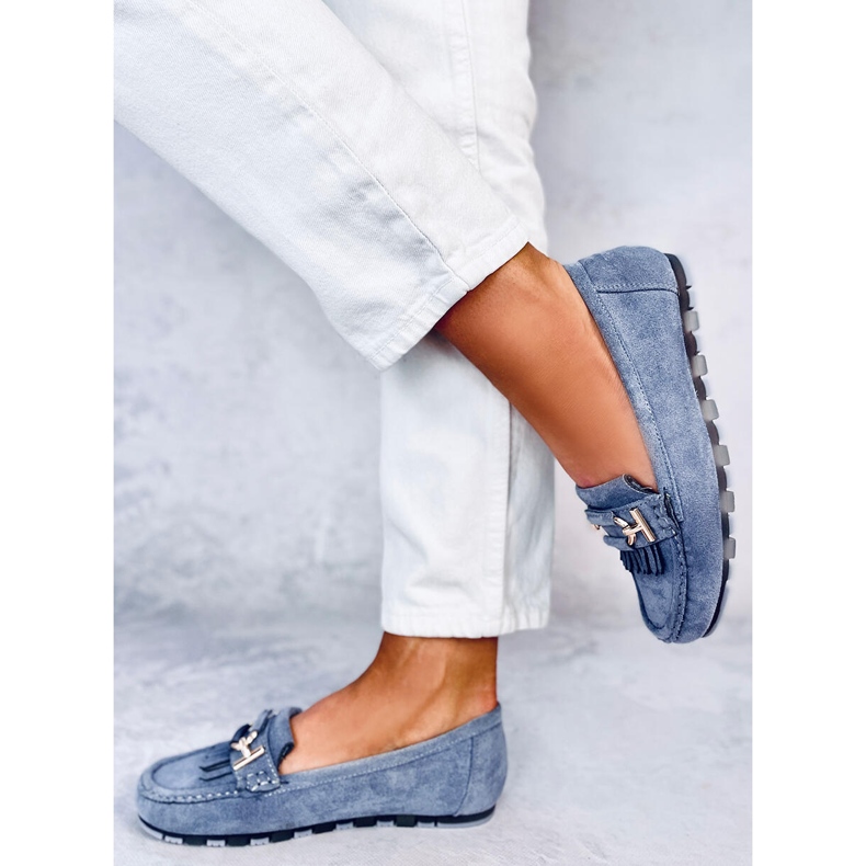 Mocasini de dama Leif Blue albastru 2