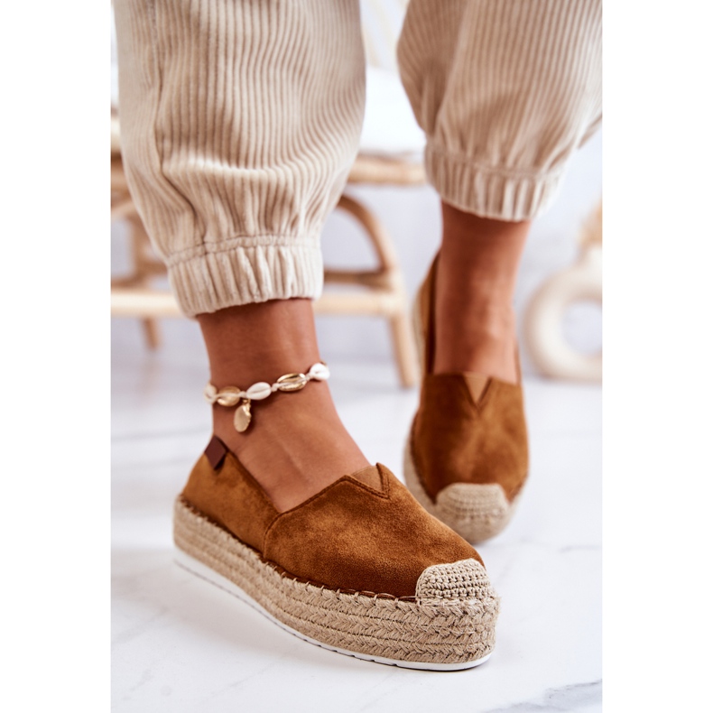 FB2 Espadrile din piele intoarsa Camel Lesley maro 1 FB2 Espadrile din piele intoarsa Camel Lesley maro 1