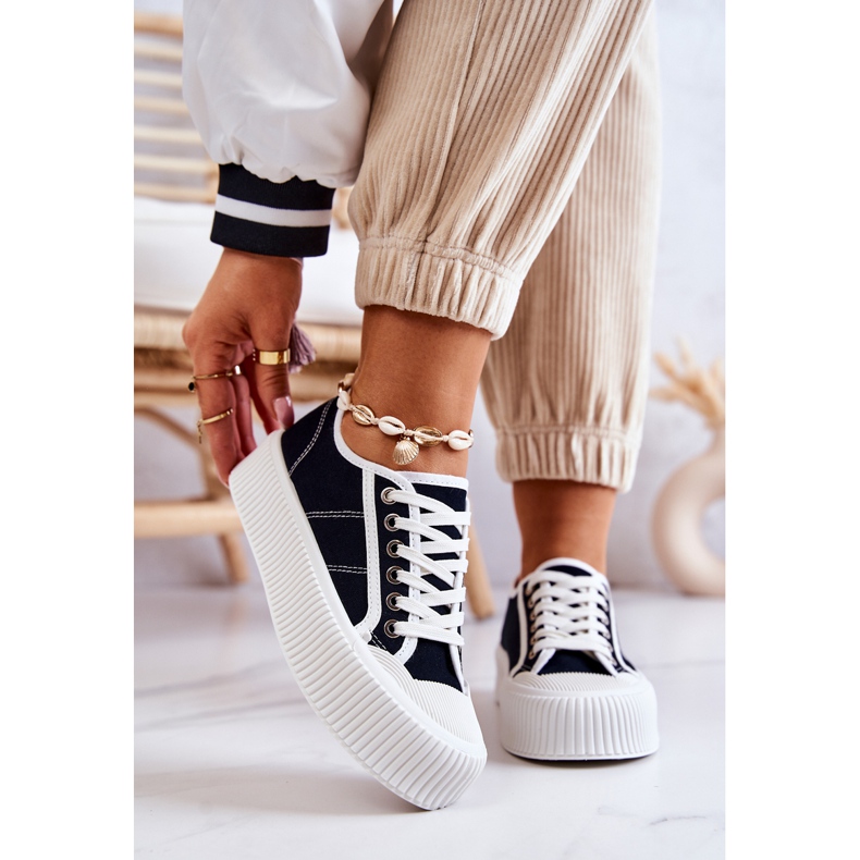 FB2 Pantofi Joși Pe Platforma Neagră Mischa negru 2