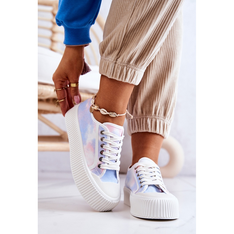 Pantofi Jos Pe Platformă Albastru-Roz Mischa 2