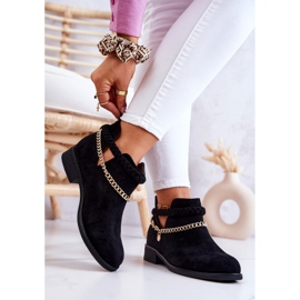 PS1 Cizme negre din piele intoarsa cu lant Talitha negru 2