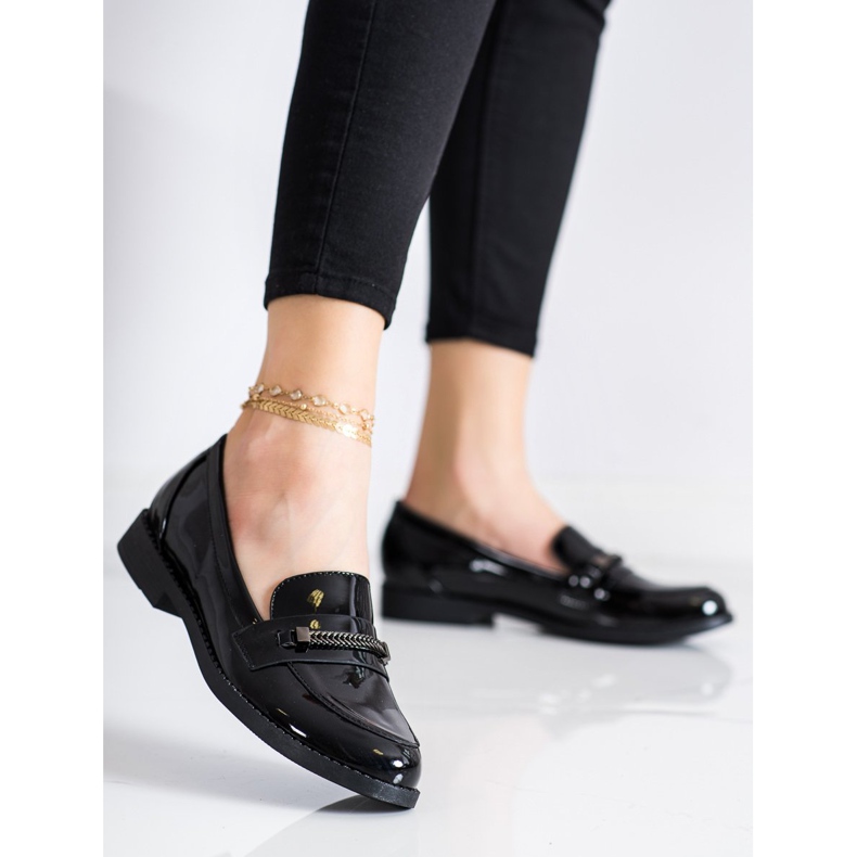 TRENDI Pantofi eleganti lacuiti negru 2