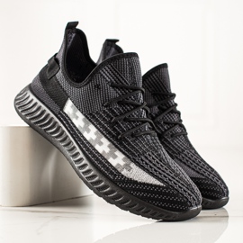 TRENDI Pantofi negri pentru bărbați negru 2