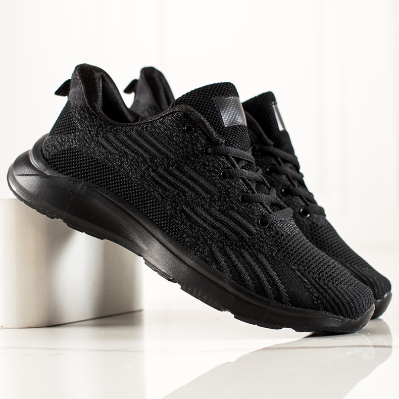 TRENDI Pantofi sport negri clasici negru 2