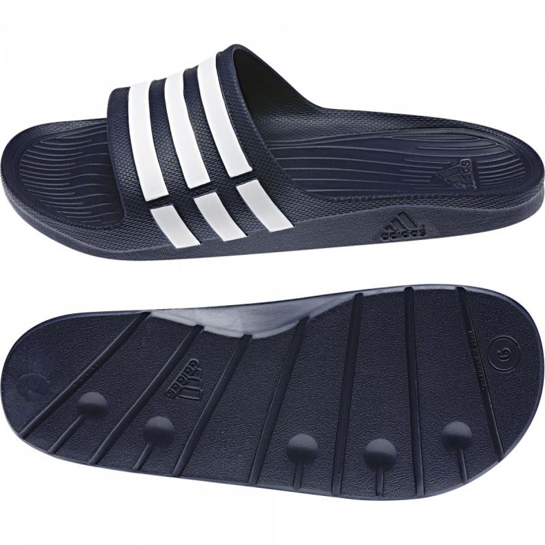 Papuci Adidas Duramo Slide G15892 alb albastru marin 1