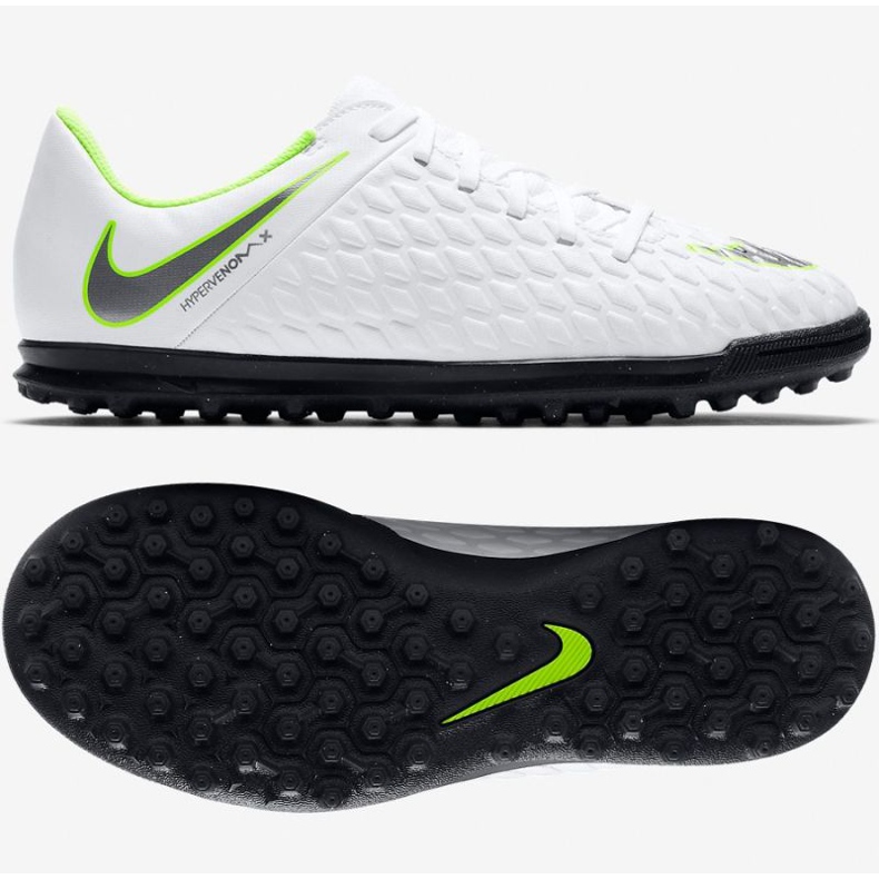 Pantofi de fotbal Nike Hypervenom Phantomx 3 Club Tf Jr AJ3790-107 multicolor alb 1 Pantofi de fotbal Nike Hypervenom Phantomx 3 Club Tf Jr AJ3790-107 multicolor alb 1