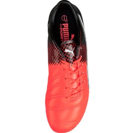 Ghete de fotbal Puma evoPOWER 1.3 Lth Fg M 103850 01 multicolor portocale 1