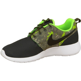 Pantofi Nike Roshe One Print Gs M 677782-008 negru multicolor verde 1