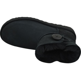 Pantofi Ugg Mini Bailey Button Ii W 1016422-BLK negru 2
