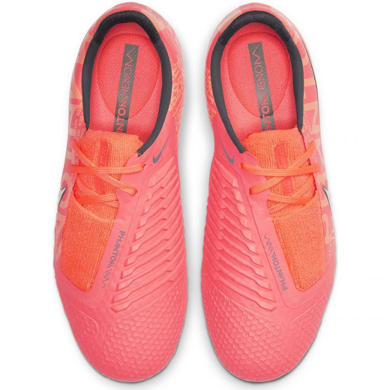 Pantofi de fotbal Nike Phantom Venom Elite Fg Jr AO0401 810 multicolor portocale si rosii 1