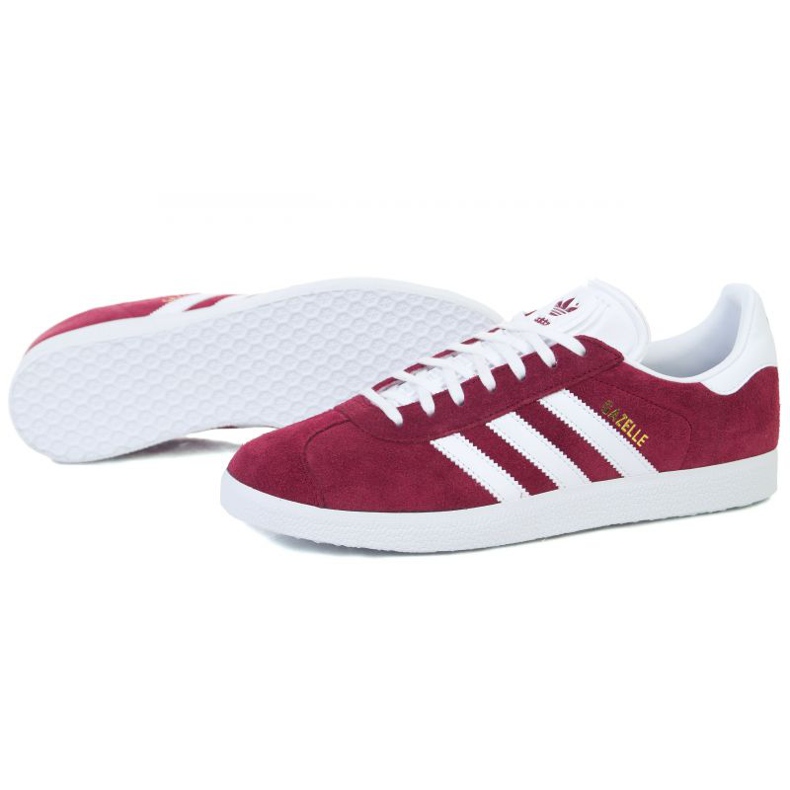 Pantofi Adidas Gazelle M B41645 alb roșu 1
