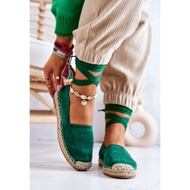 FB1 Espadrile din piele intoarsa legata Ismanne verde inchis 2 FB1 Espadrile din piele intoarsa legata Ismanne verde inchis 2