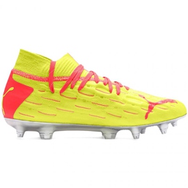 Ghete de fotbal Puma Future 5.1 Netfit Osg Fg Ag Jr 105946 01 gri galben 1