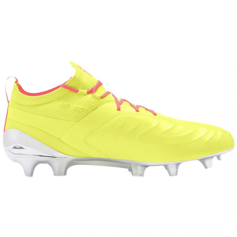 Ghete de fotbal Puma One 20.1 M Fg Ag 105956 01 gri galbeni 1