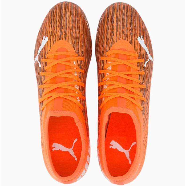 Ghete de fotbal Puma Ultra 3.1 Fg Ag M 106086 01 multicolor portocale si rosii 2