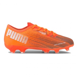 Ghete de fotbal Puma Ultra 1.1 Fg Ag Jr 106097 01 multicolor portocale si rosii 1