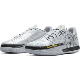 Pantofi de fotbal Nike Phantom Gt Scorpion Academy Ic Jr DA2281 001 albastru argint 3
