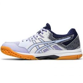 Asics Gel Rocket 9 W 1072A034 103 pantofi de volei albastru marin, alb, violet alb 1