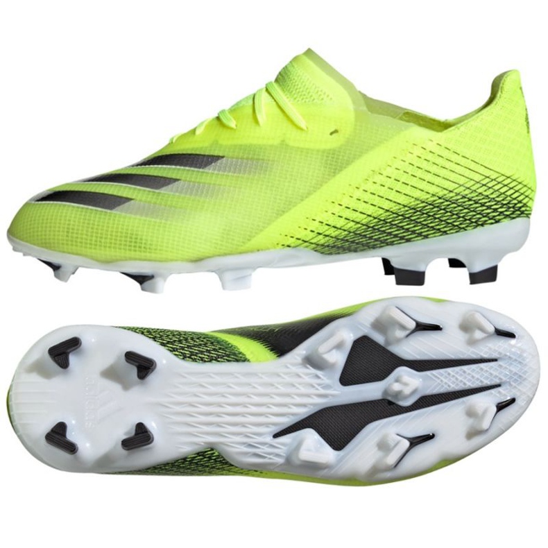 Ghete de fotbal Adidas X Ghosted.1 Fg Jr FW6955 neon alb, galben-verde verde 1