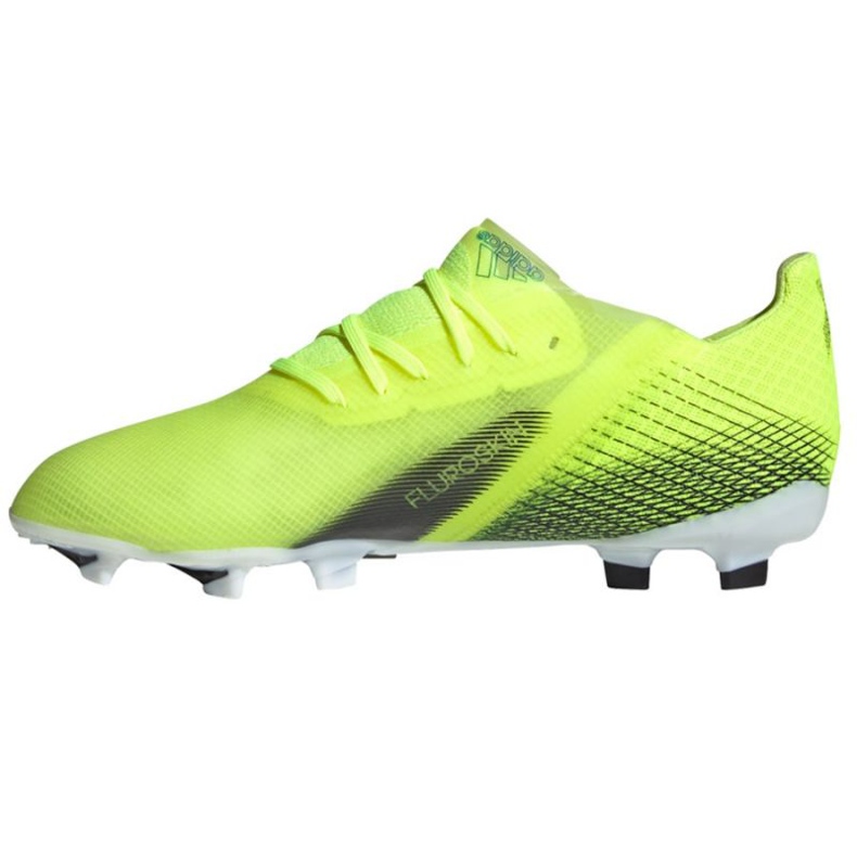 Ghete de fotbal Adidas X Ghosted.1 Fg Jr FW6955 neon alb, galben-verde verde 2