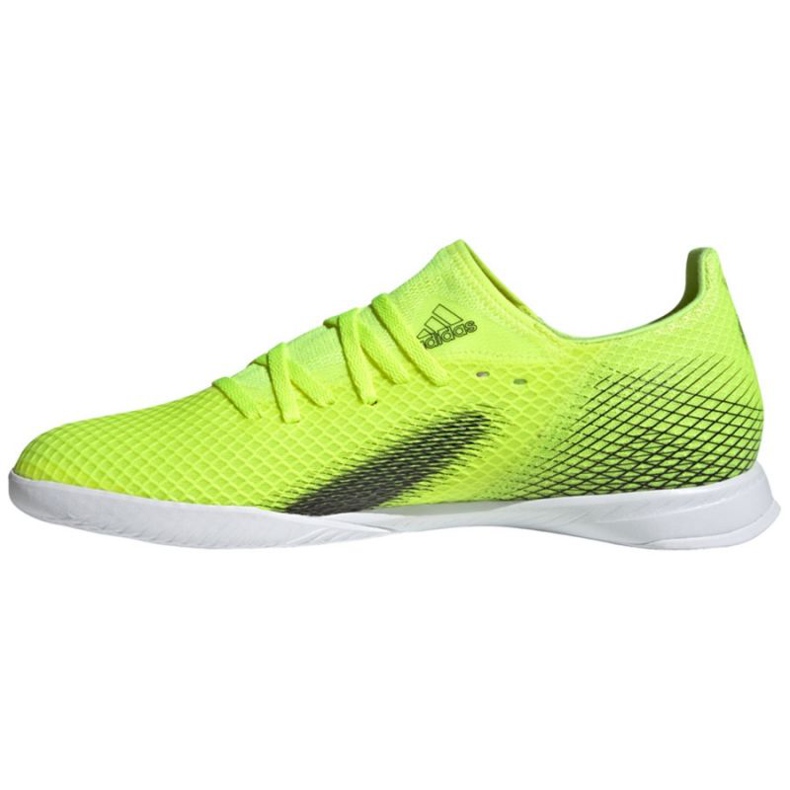 Ghete de fotbal Adidas X Ghosted.3 In M FW6937 alb, galben neon verde 1 Ghete de fotbal Adidas X Ghosted.3 In M FW6937 alb, galben neon verde 1