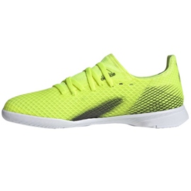 Ghete de fotbal Adidas X Ghosted.3 In Jr FW6924 alb, galben neon verde 1