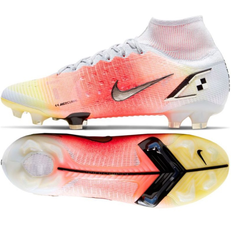 Pantofi de fotbal Nike Mercurial Superfly 8 Elite Mds Fg M CV0959 108 roșu, alb, portocaliu portocale si rosii 1