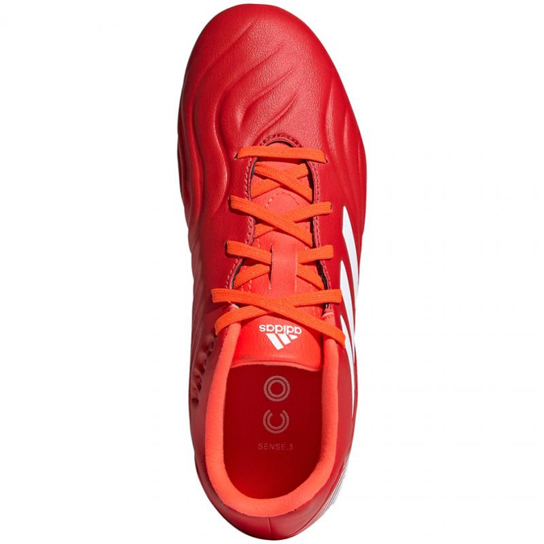 Ghete de fotbal Adidas Copa Sense.3 Fg Jr FY6153 roșu portocale si rosii 1 Ghete de fotbal Adidas Copa Sense.3 Fg Jr FY6153 roșu portocale si rosii 1