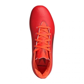 Ghete de fotbal Adidas X Speedflow.4 FxG Jr FY3319 roșu portocale si rosii 1