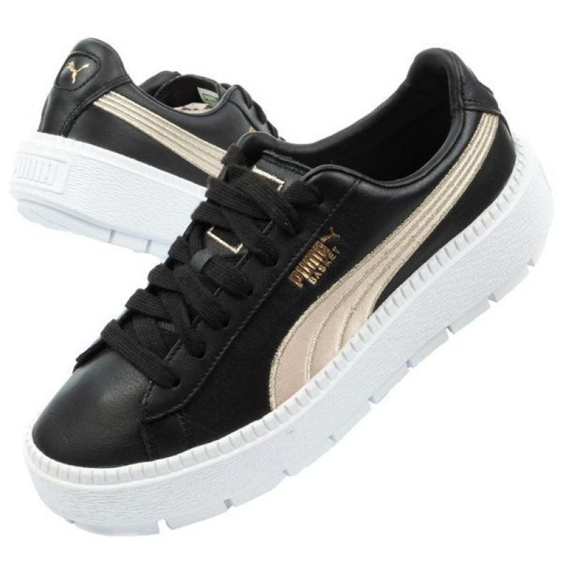 Puma Suede Platform Trace W 367728 01 negru de aur 1