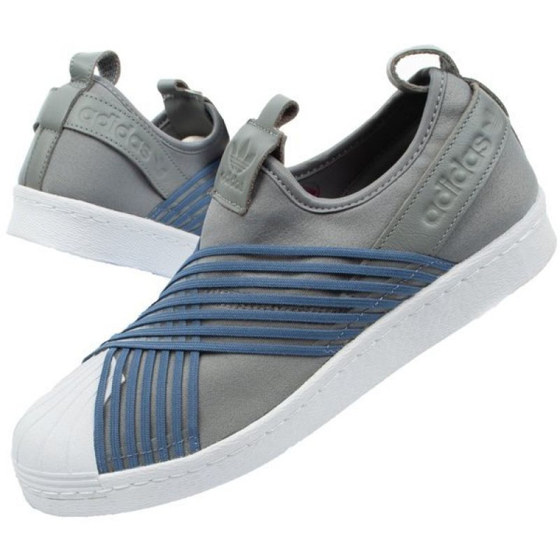 Pantofi Adidas Superstar Slipon W CG6012 albastru gri 1